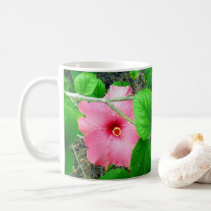 Mug Peekaboo Pink Hibiscus Flower,