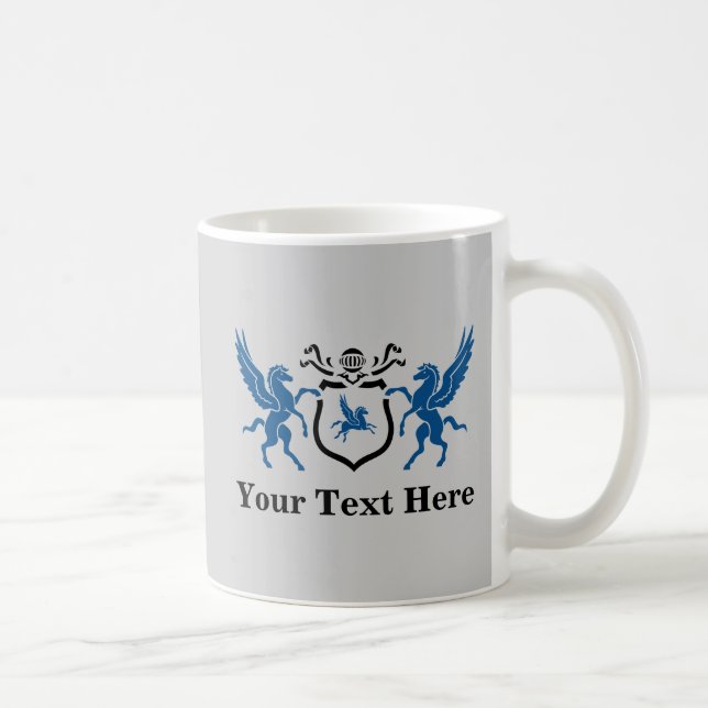 Mug Pegasus bleu fait sur commande (Droite)