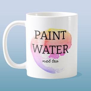 Mug Peindre l'eau et non le thé Artiste Humour
