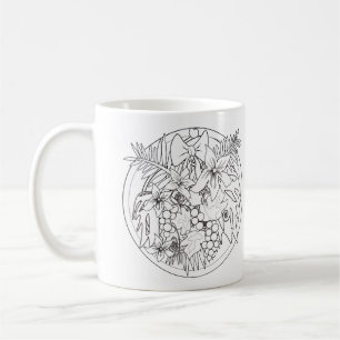 Mug Peins-toi un motif tropical