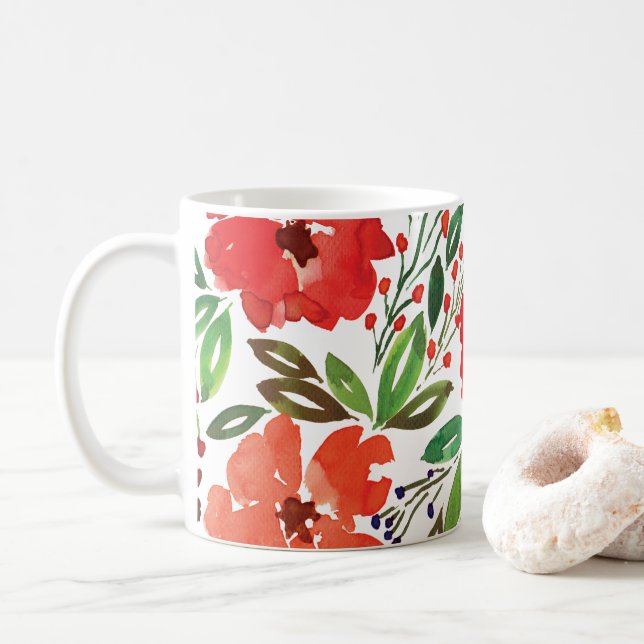 Mug peint à la main et Noël (Avec donut)