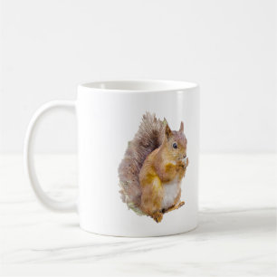 Mug Peinture à l'aquarelle d'écureuil rouge