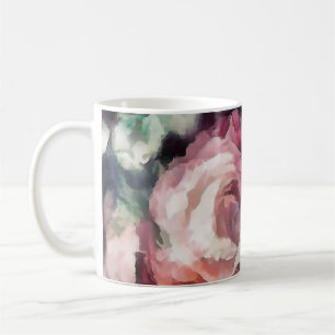 Mug Peinture à l'huile de fleurs de roses abstraite im