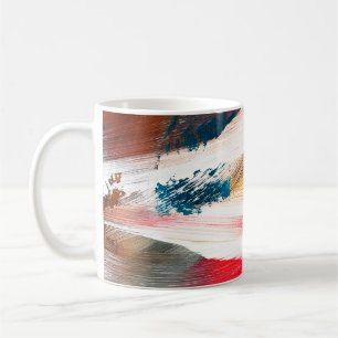Mug Peinture à l'huile dessinée à la main. arrière - p