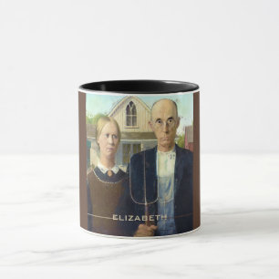 Mug Peinture à l'huile gothique américaine de