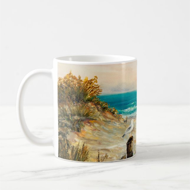 Mug  peinture à l'huile sur les dunes de plage de l'oc (Gauche)