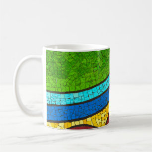 Mug Peinture abstraite verte et rouge