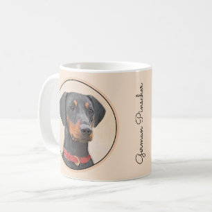Mug Peinture allemande Pinscher peinture art animal or