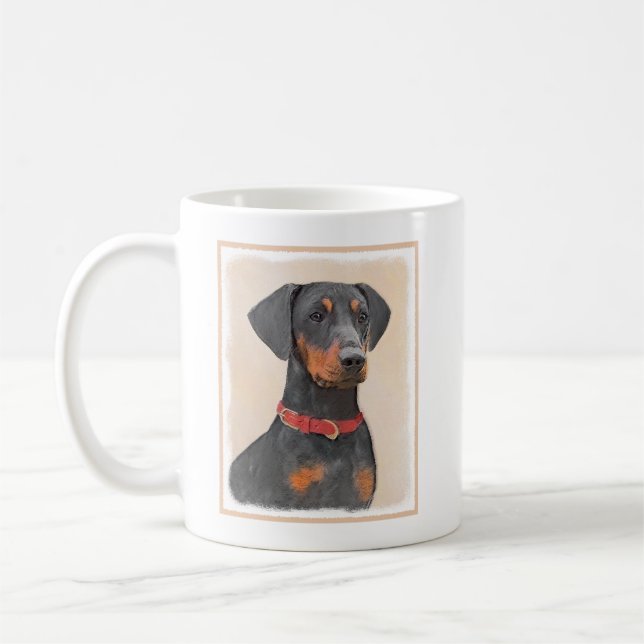 Mug Peinture allemande Pinscher peinture art animal or (Gauche)