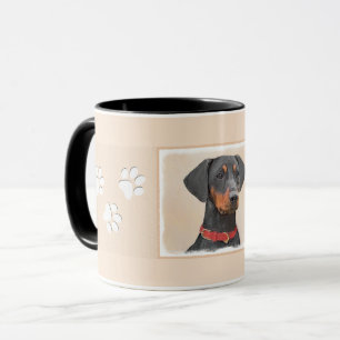 Mug Peinture allemande Pinscher peinture art animal or