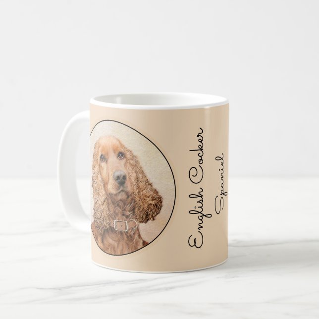 Mug Peinture anglaise de Cocker en espagnol - Art orig (Devant gauche)