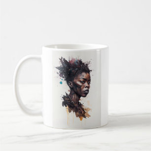Mug Peinture aquarelle, Belles femmes de la tribu afri