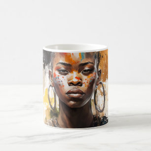 Mug Peinture aquarelle, Belles femmes de la tribu afri
