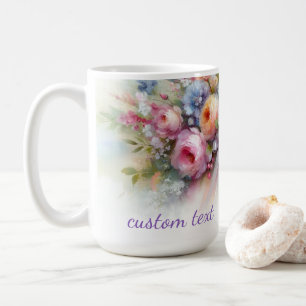 Mug Peinture artistique florale à l'aquarelle Votre te