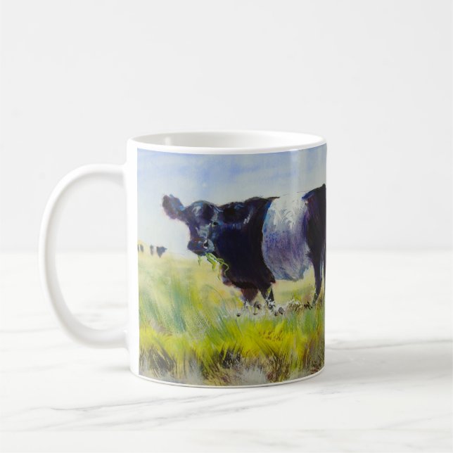 Mug Peinture ceinturée de vache à Galloway (Gauche)