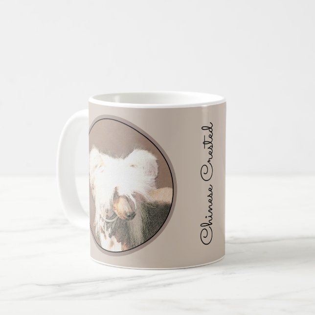 Mug Peinture Chinoise sans cheveux peint art original  (Devant gauche)