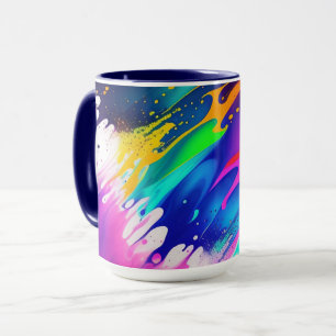 Mug Peinture couleur néon Splash Splatter