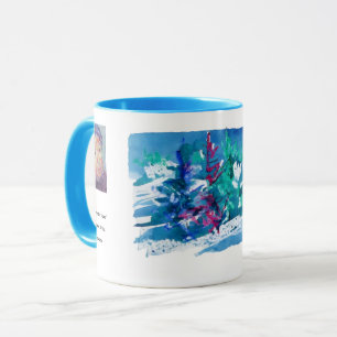 Mug Peinture d'arbres frais d'hiver / Artiste Larry Le