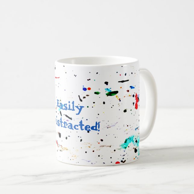 Mug Peinture d'art Abstrait Splashes Spotty Personnali (Devant droit)