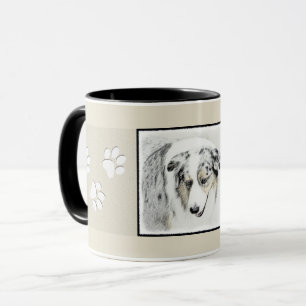 Mug Peinture de berger australien - Art original de ch