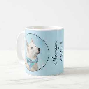 Mug Peinture de Buhund en Norvège - Beau art original