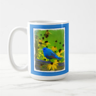 Mug Peinture de Bunting Indigo - Art original pour ois