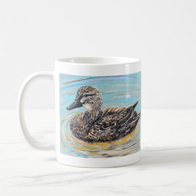 Mug Peinture de canard à colle féminin (Gauche)