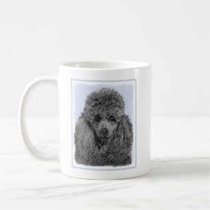 Mug Peinture de Caniche Jouet Miniature Noir Œuvre Ori