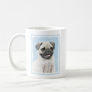 Mug Peinture de carlin - Joli art original de chien