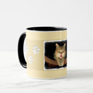 Mug Peinture de chat Mad - Cute Original Cat Art