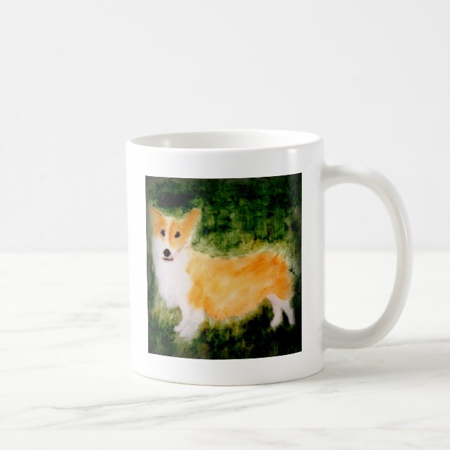 Mug Peinture de chien de Corgi mignonne (Droite)