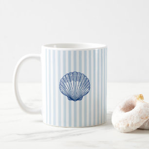 Mug Peinture de coquillages Bande Nautique