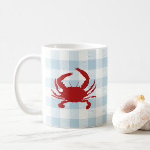 Mug Peinture de crabe rouge Motif côtier marin En vich