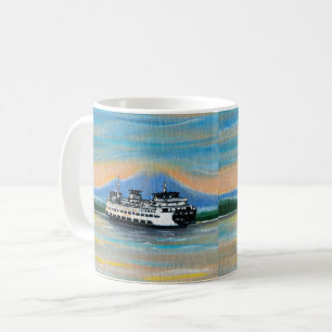 Mug Peinture de ferry au lever du soleil