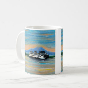 Mug Peinture de ferry au lever du soleil