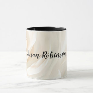 Mug Peinture de fleurs abstraites de rose blanche