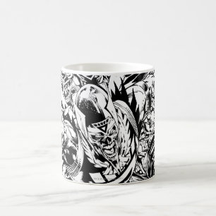 Mug Peinture de groupe de nuit Noir et Blanc
