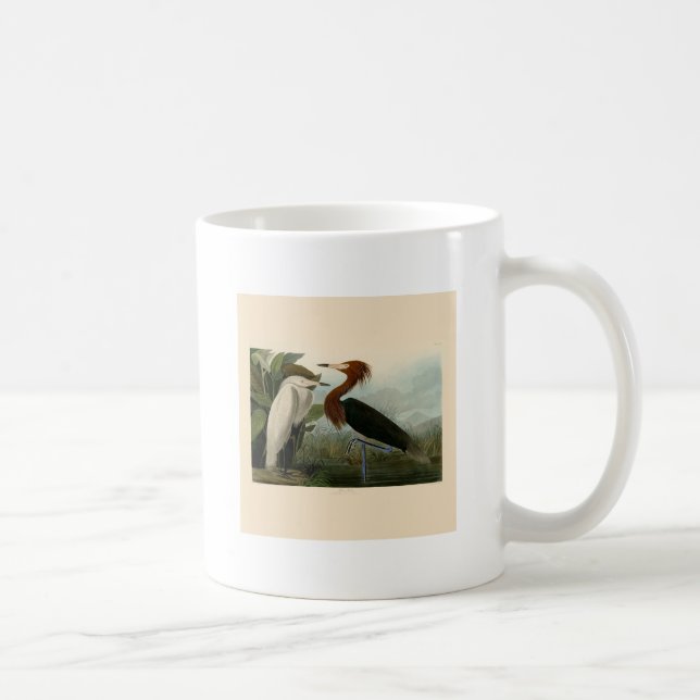 Mug Peinture de la faune d'Audubon Heron violet (Droite)