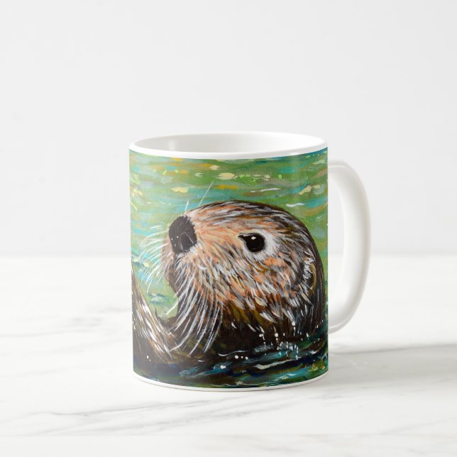 Mug Peinture de la Loupe de mer (Devant droit)