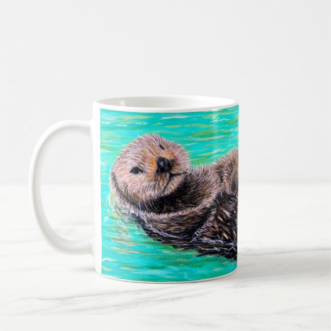 Mug Peinture de loutre de mer (Gauche)