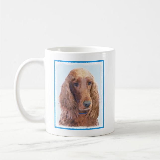 Mug Peinture de Setter irlandais - Joli art original d (Gauche)