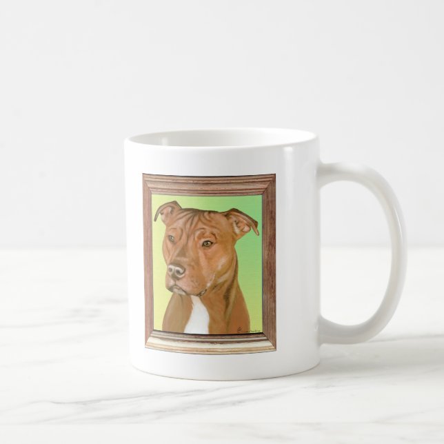 Mug Peinture de Terrier de pitbull (Droite)