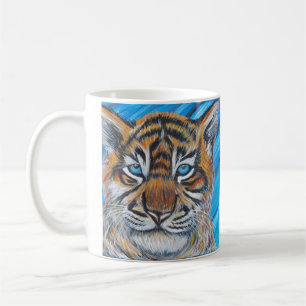 Mug Peinture de tigre à oeil bleu