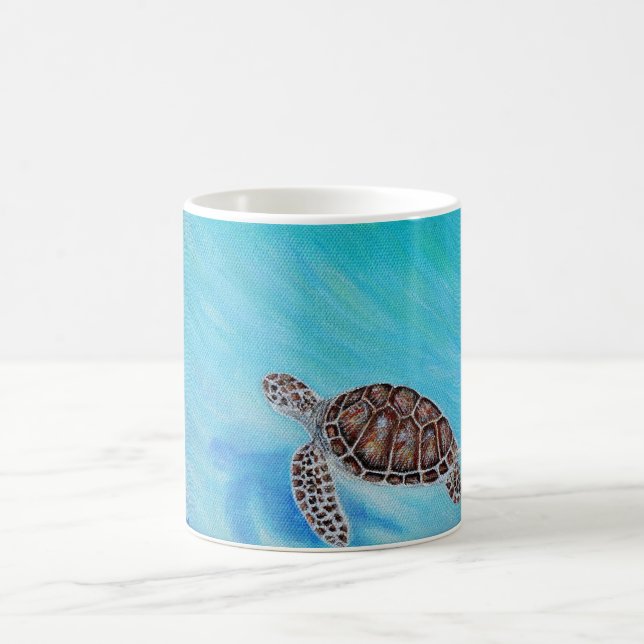 Mug Peinture de tortue marine (Centre)