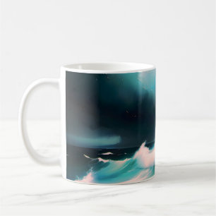 Mug Peinture de vagues d'océan bleu joli