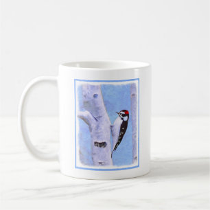 Mug Peinture Downy Woodpecker - Art original pour oise