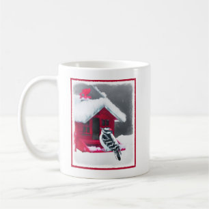 Mug Peinture Downy Woodpecker - Art original pour oise
