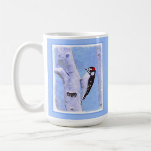Mug Peinture Downy Woodpecker - Art original pour oise