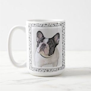 Mug Peinture française de Bulldog (Pied de broche) - A