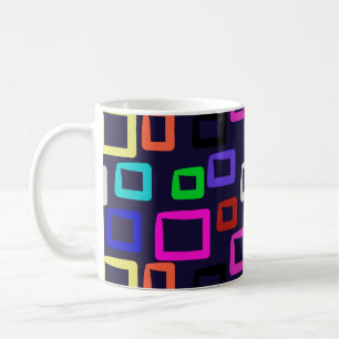 Mug peinture géométrique carré, graphisme design trans